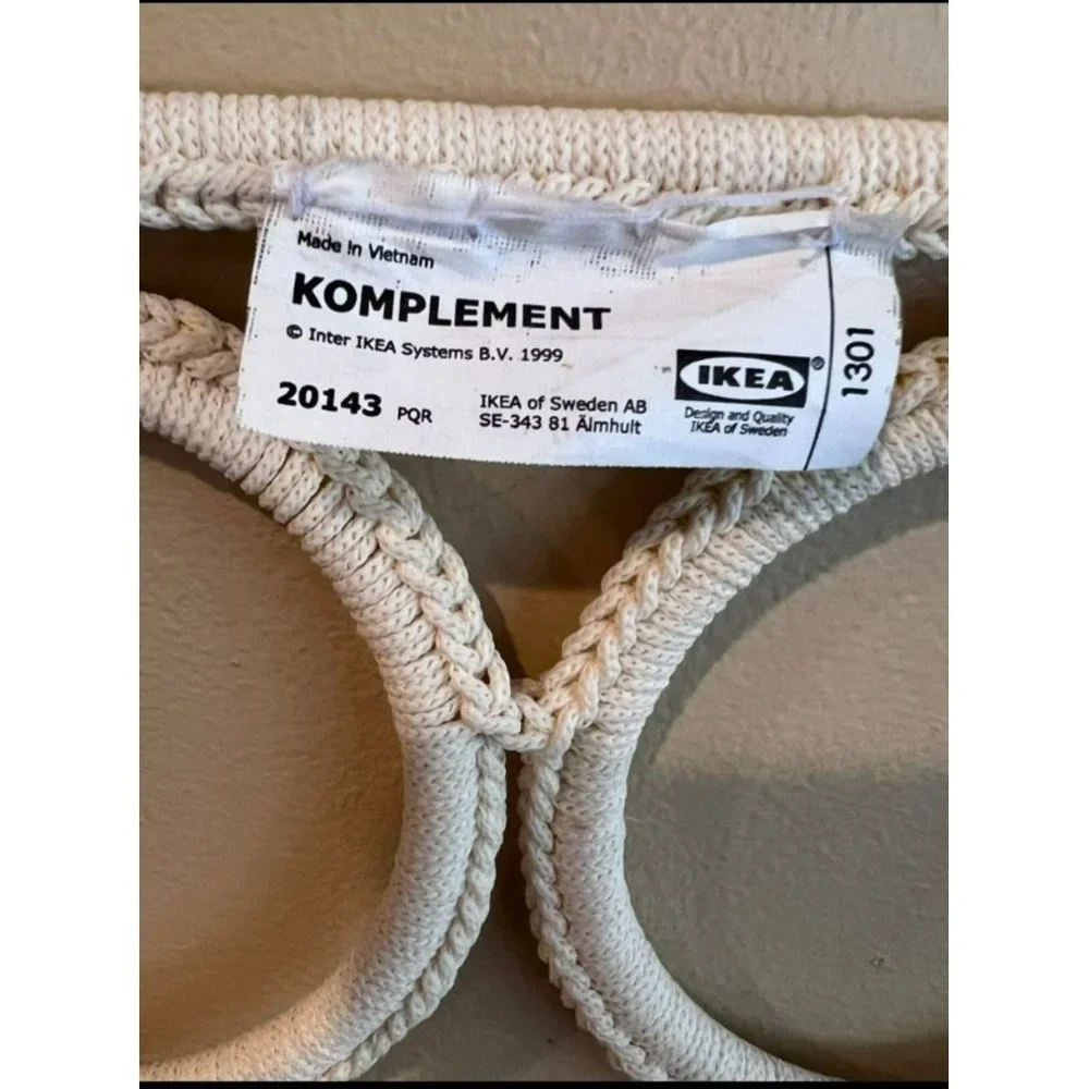 Ikea 28 Circle Scarf Hanger Belt Tie Organizer Hanging Ivory Macrame Komplement